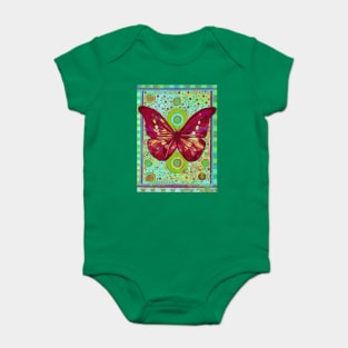 Red Butterfly Baby Bodysuit